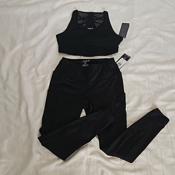 Torrid 2 Piece Active Wear High-Rise Leggings With Crop Top M/L 10 Black - Picture 16 of 16